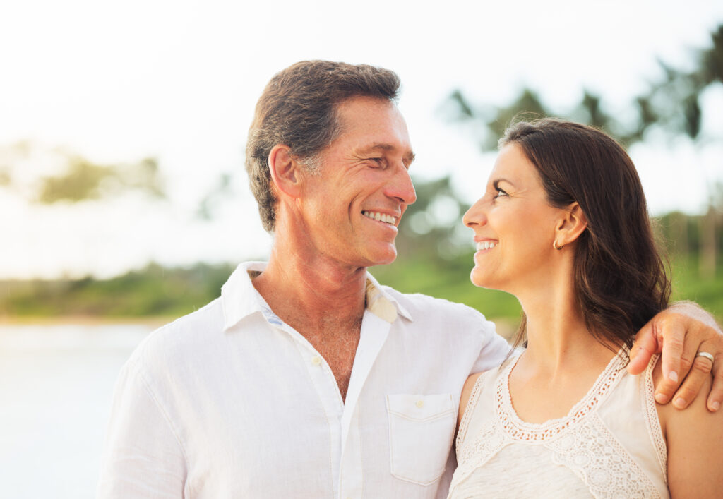 Happy older couple using Hormone Replacement